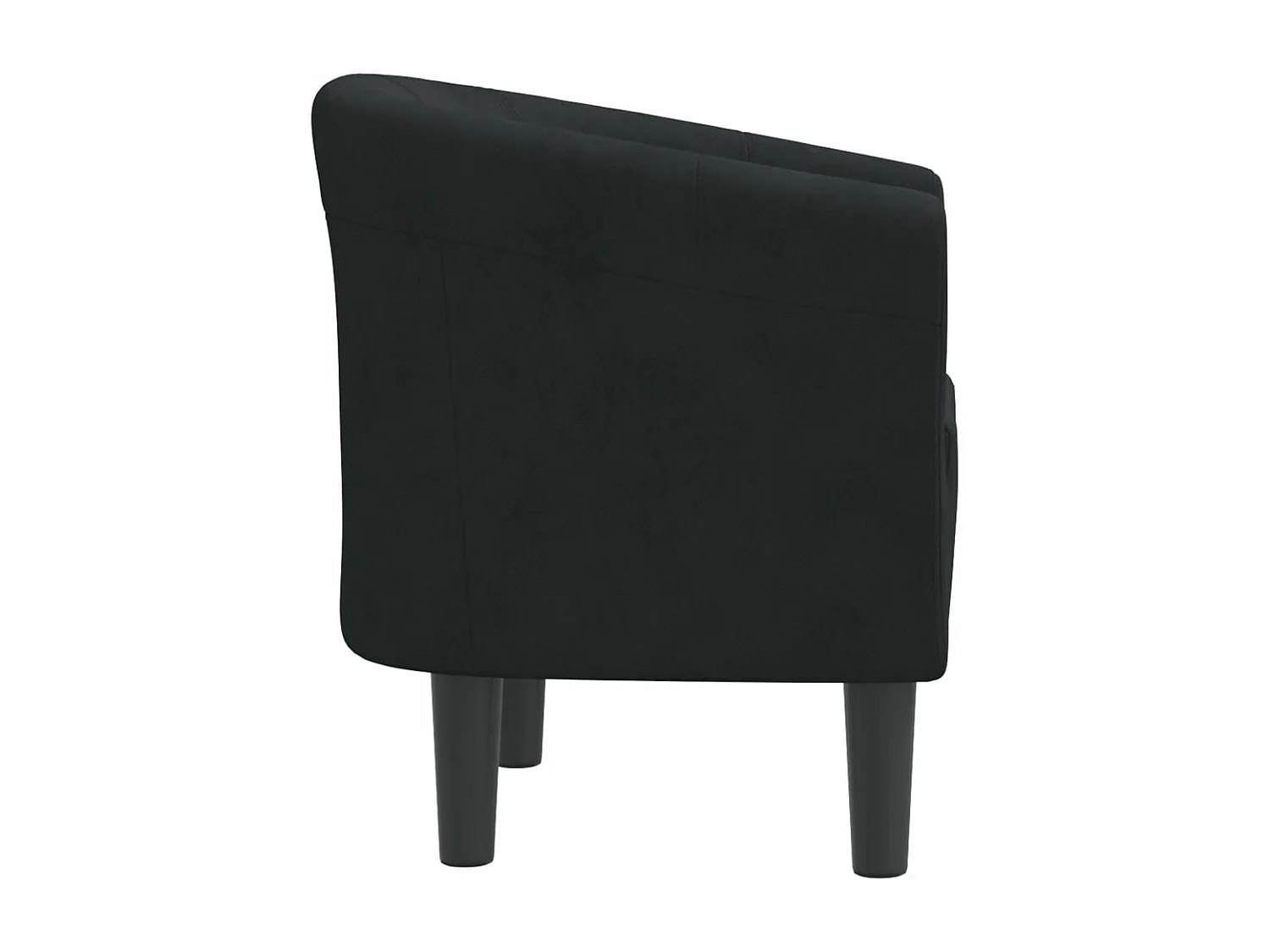 Fauteuil cabriolet moderne noir velours SEF94485