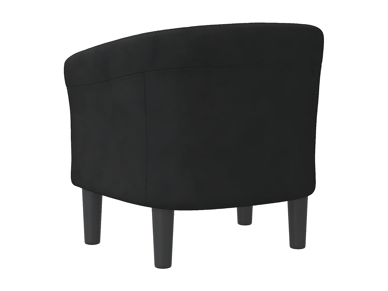 Fauteuil cabriolet moderne noir velours SEF94485