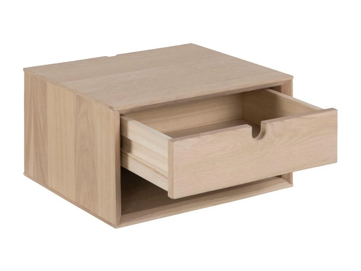 Chevet suspendu rectangulaire en bois 1 niche et 1 tiroir - CENTIOR