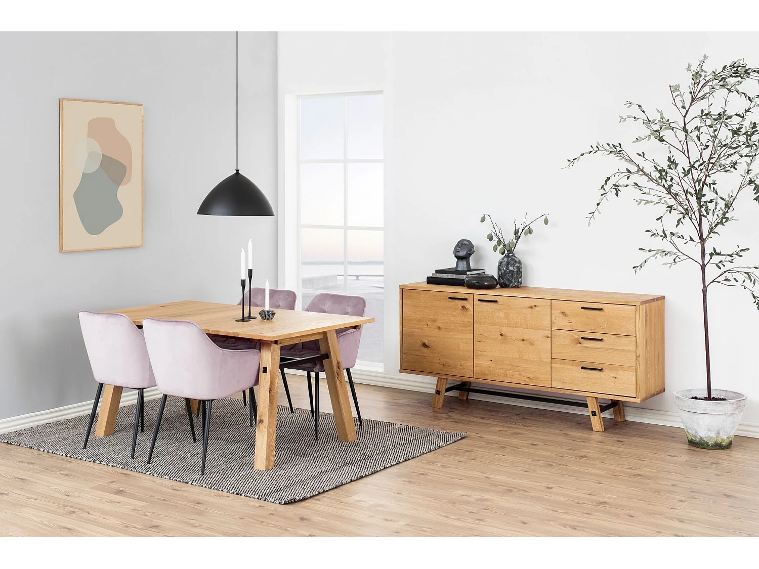 Fauteuil de salle à manger en velours et métal (lot de 2) - TERI