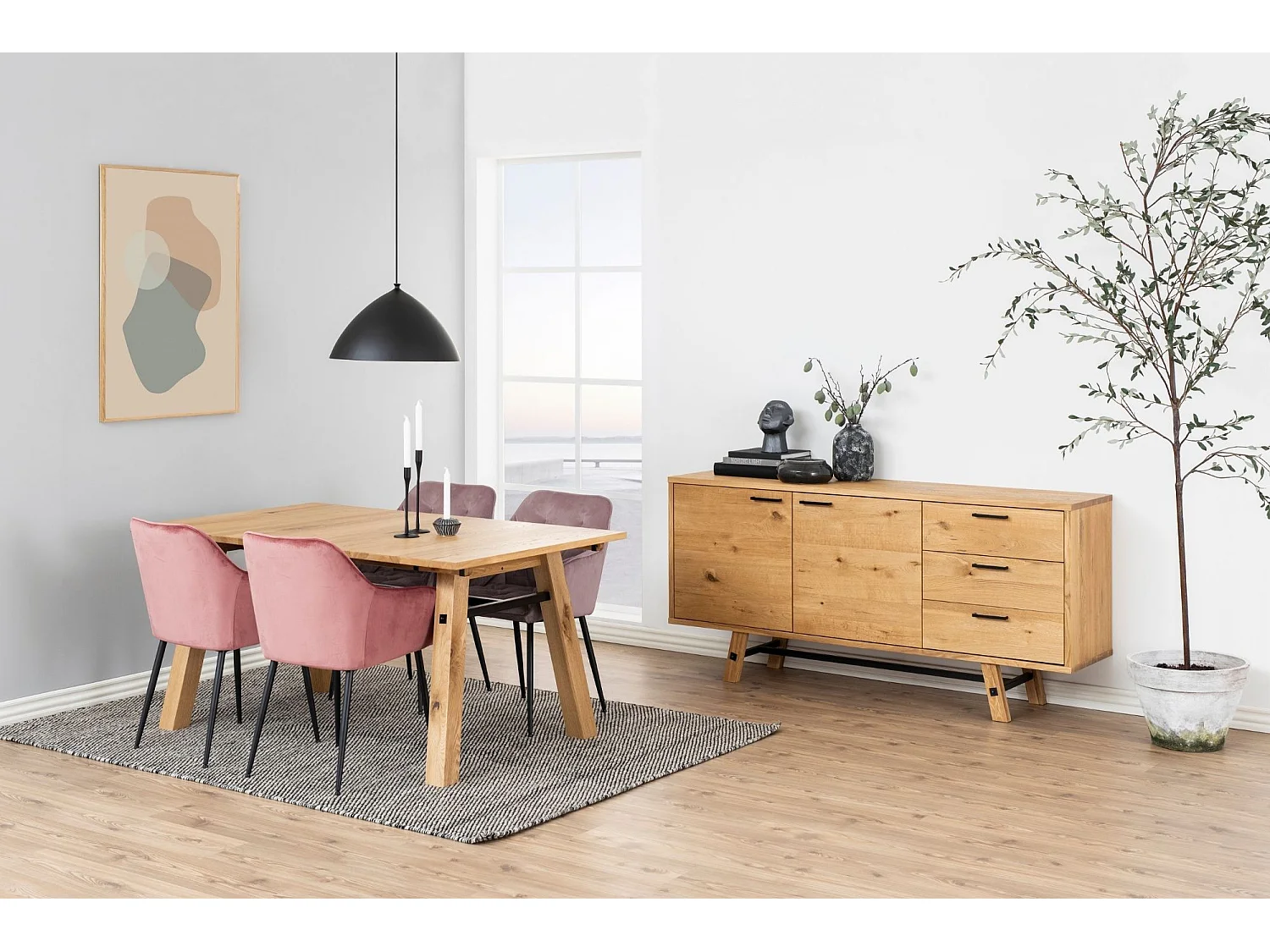 Fauteuil de salle à manger en velours et métal (lot de 2) - TERI