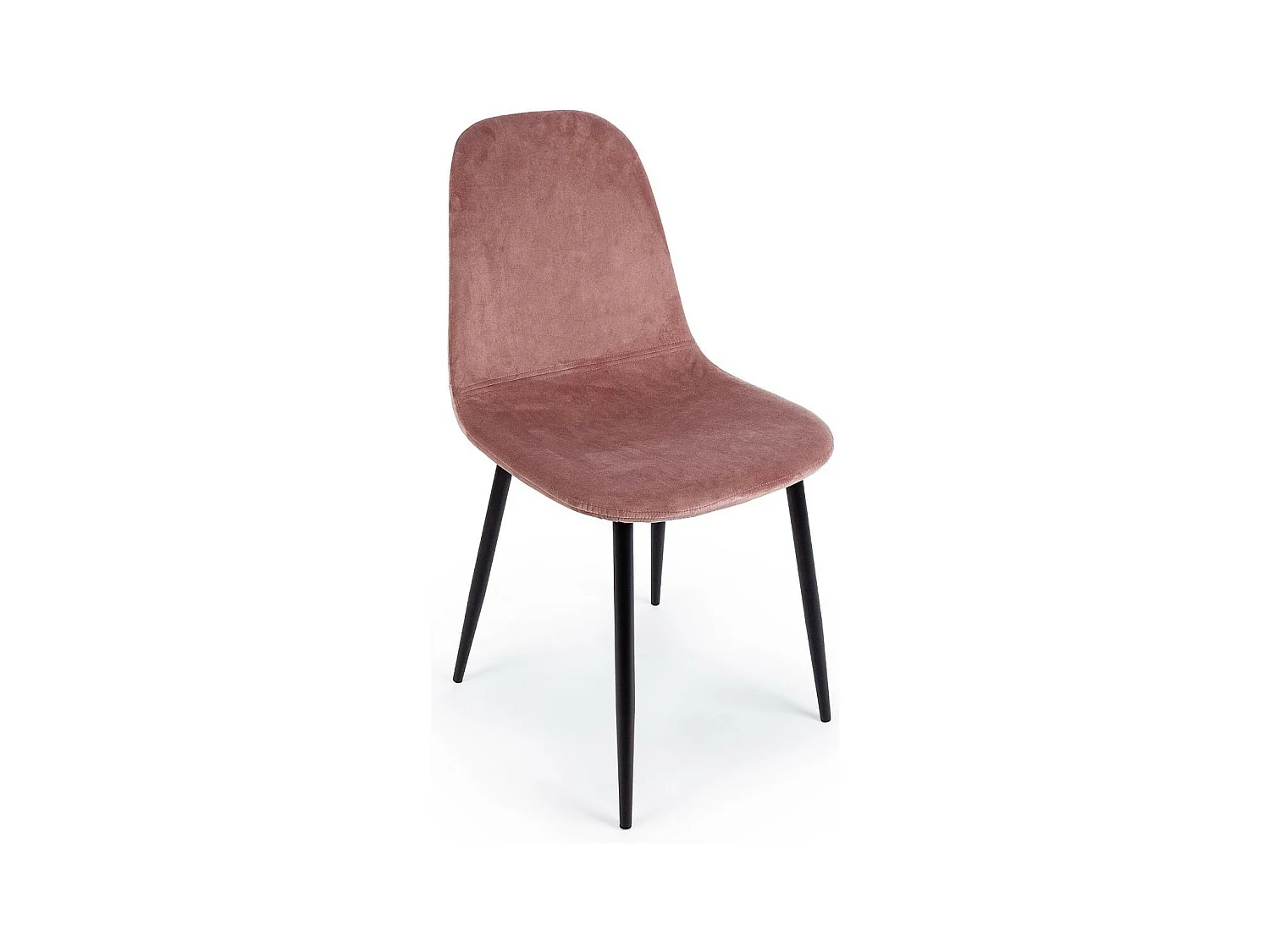 Chaise de salle à manger en velours et métal noir (lot de 4) - AURELIA