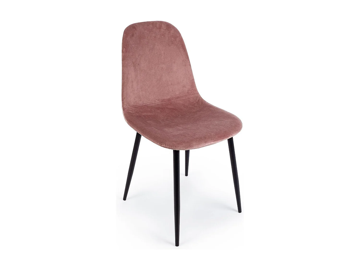 Chaise de salle à manger en velours et métal noir (lot de 4) - AURELIA