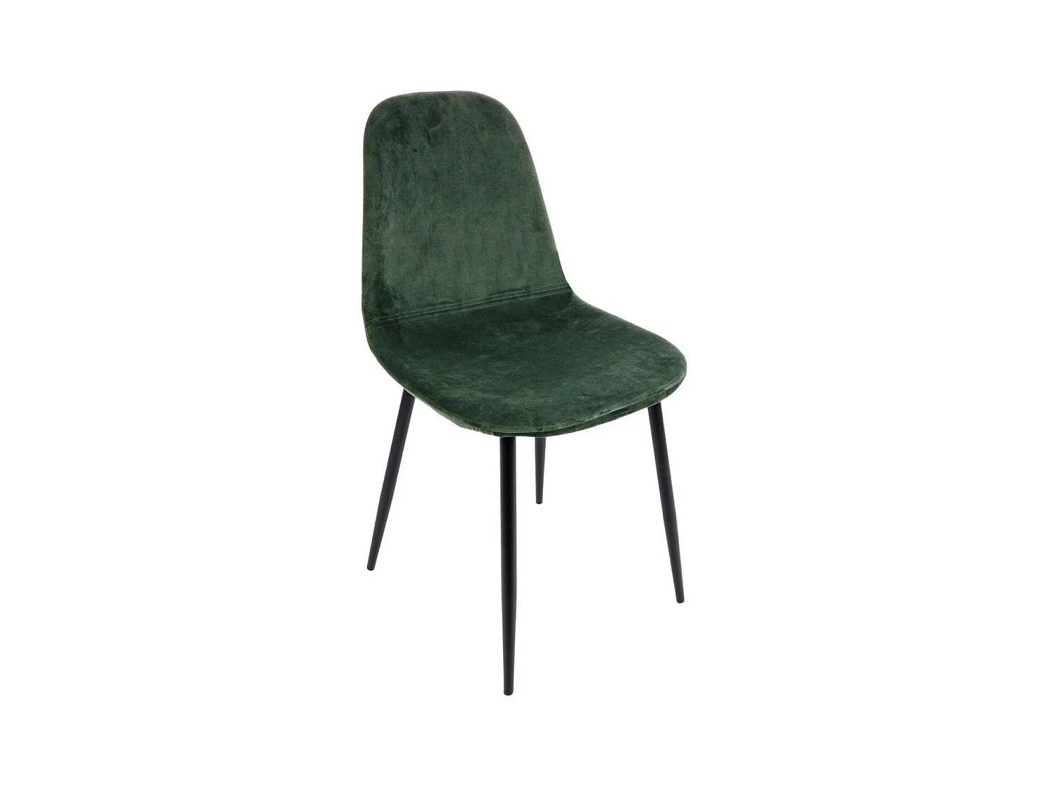 Chaise de salle à manger en velours et métal noir (lot de 4) - AURELIA