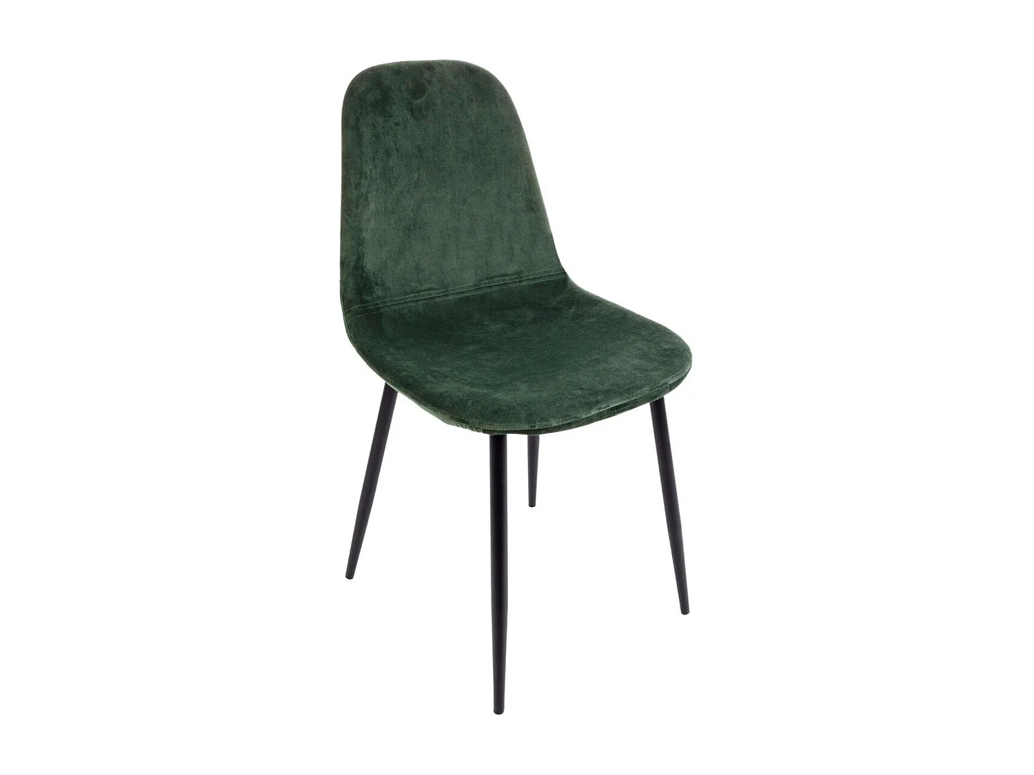 Chaise de salle à manger en velours et métal noir (lot de 4) - AURELIA