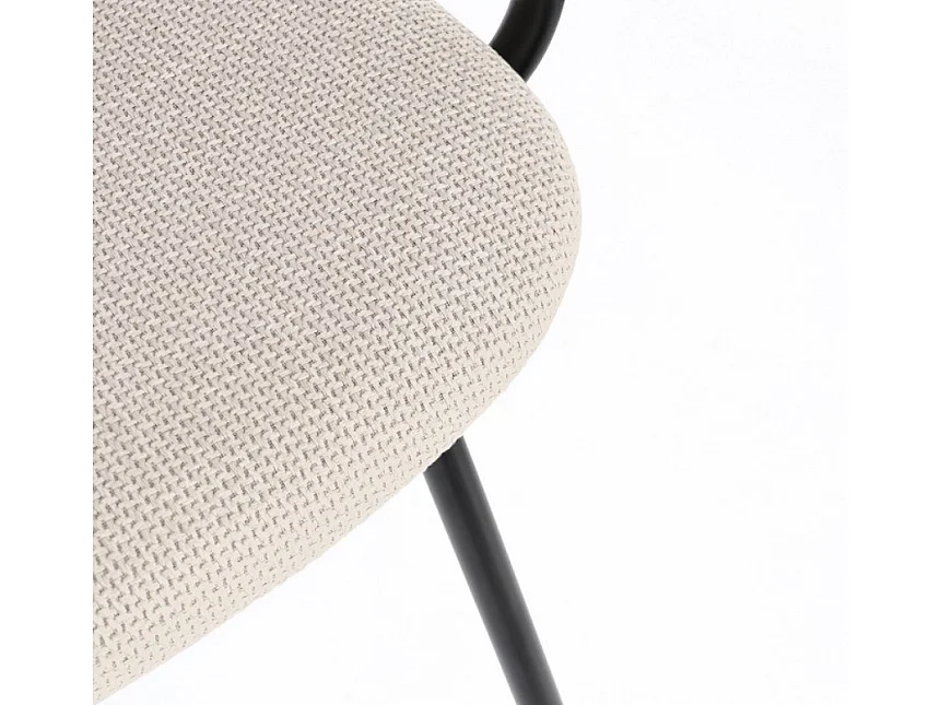 Conjunto de 2 sillas con reposabrazos Serona - Elegancia y confort en estilo retro-Color Gris oscuro/Natural