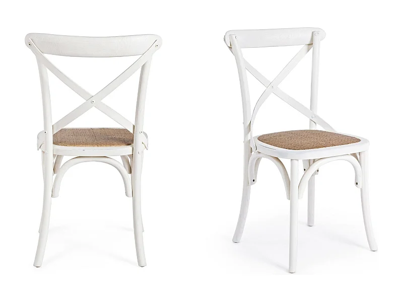 Chaises bistrot en rotin (lot de 2) - ESTAMINET