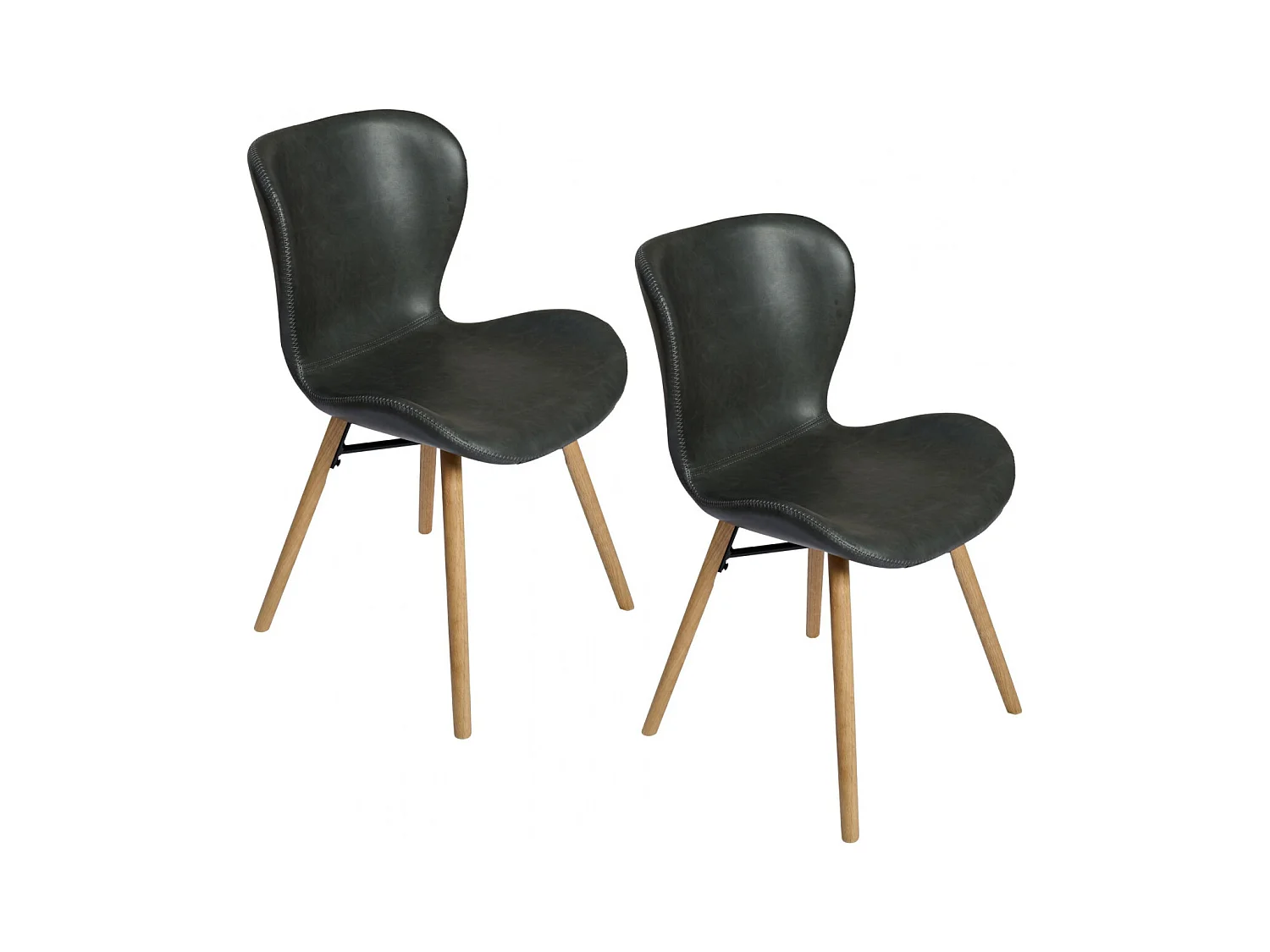 Chaises simili et bois (lot de 2) - MATILDA