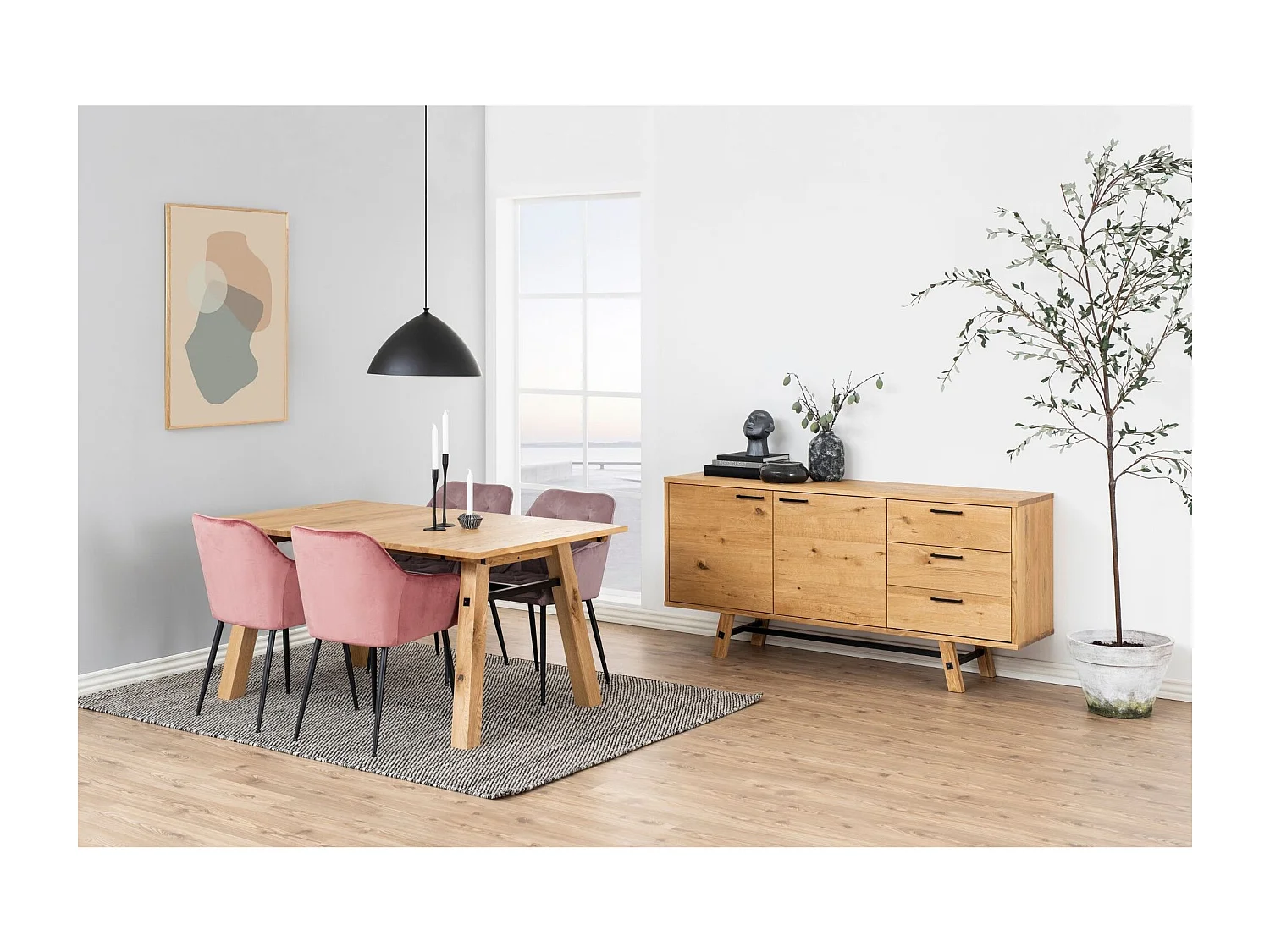 Fauteuil de salle à manger en velours et métal (lot de 2) - TERI