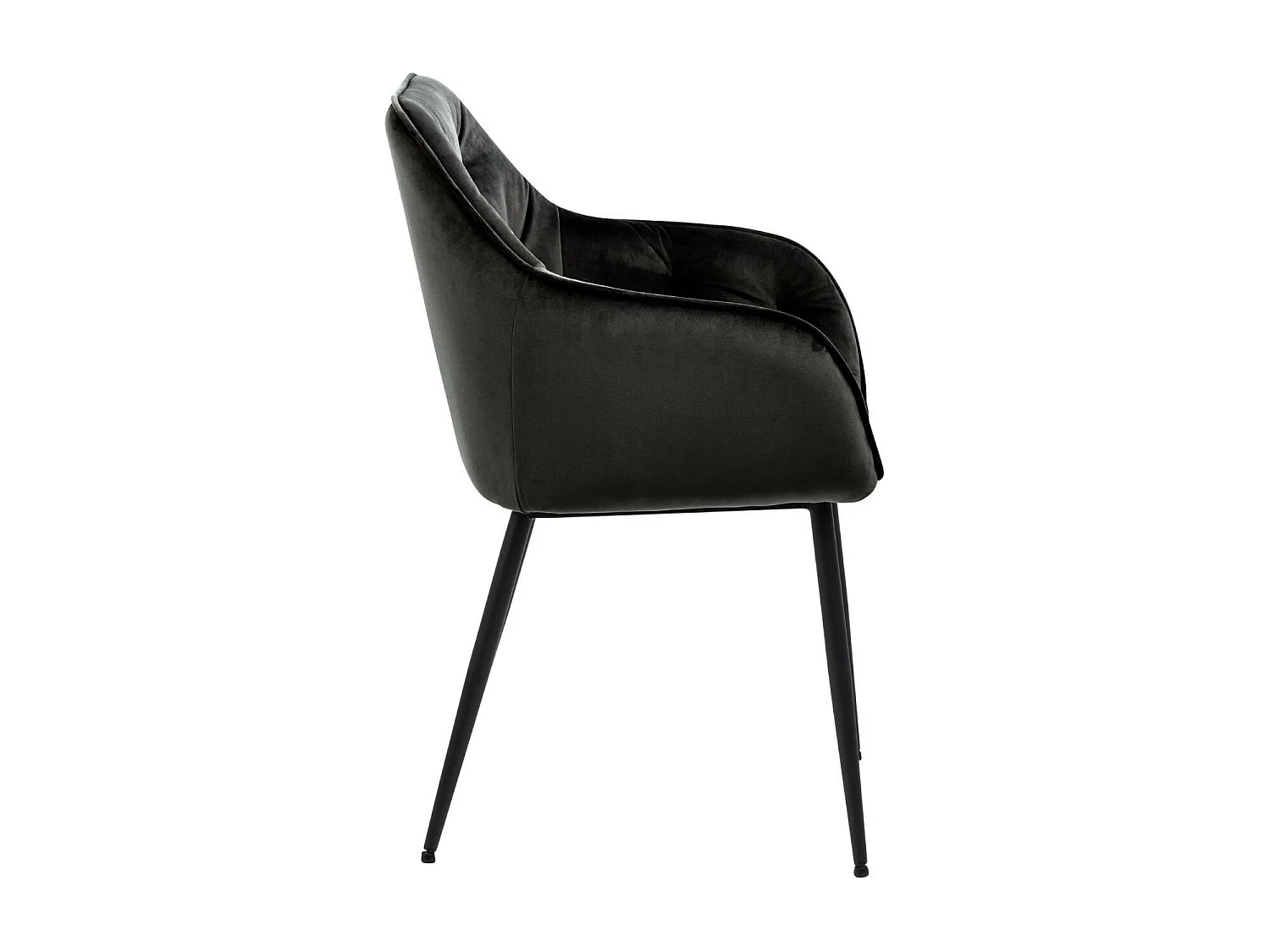 Fauteuil de salle à manger en velours et métal (lot de 2) - TERI