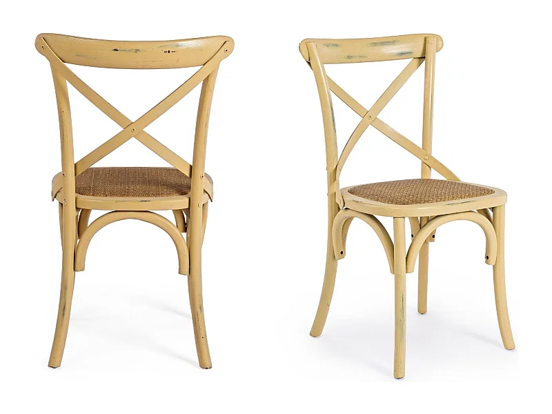 Chaises bistrot en rotin (lot de 2) - ESTAMINET