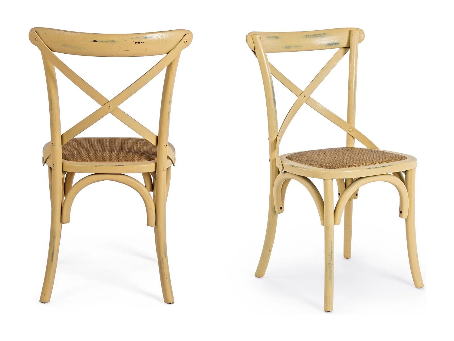 Chaises bistrot en rotin (lot de 2) - ESTAMINET