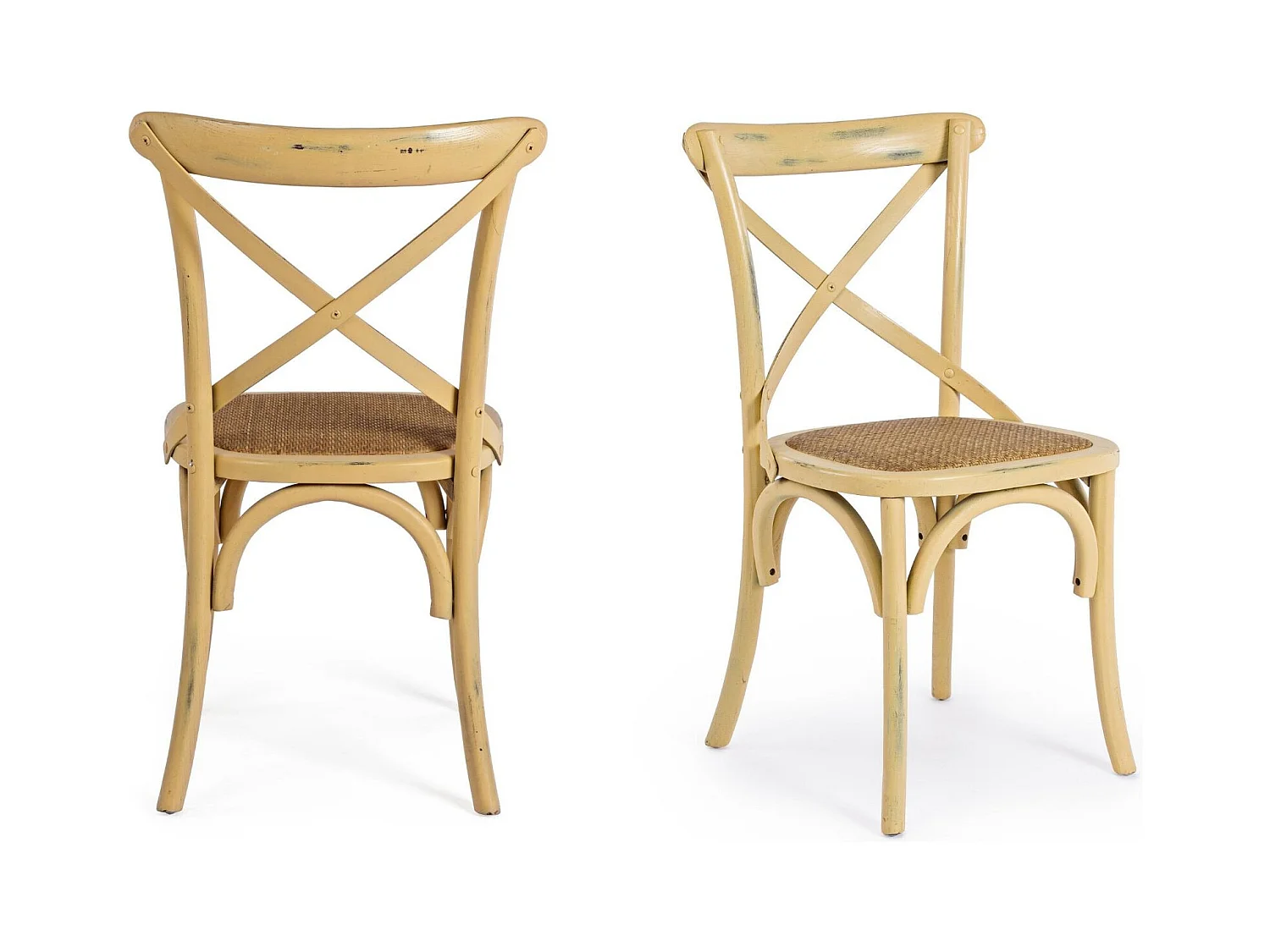 Chaises bistrot en rotin (lot de 2) - ESTAMINET