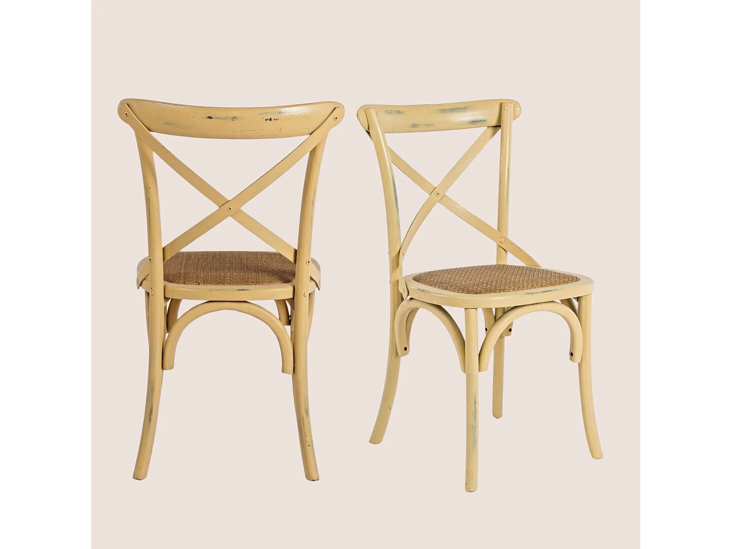 Chaises bistrot en rotin (lot de 2) - ESTAMINET