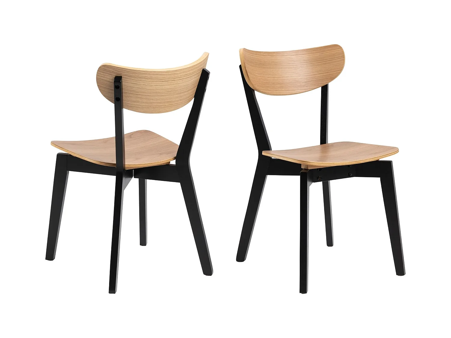 Chaise scandinave en bois (lot de 2) - LETA