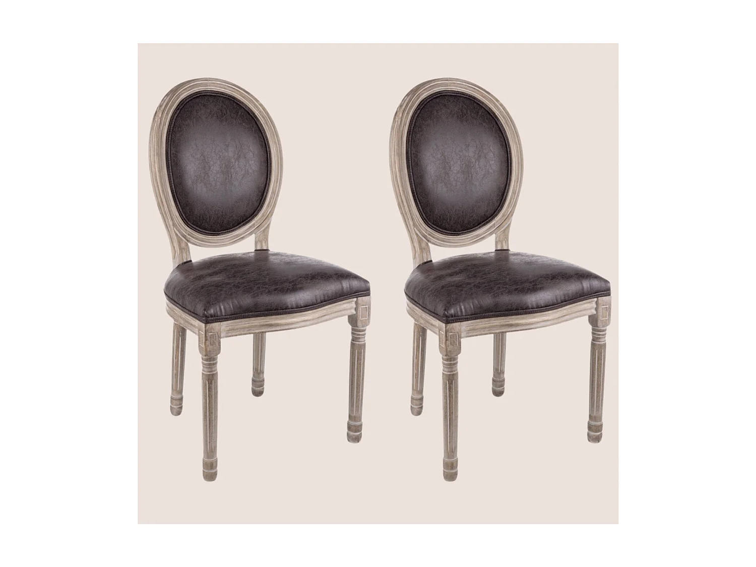 Chaise médaillon (lot de 2) - VICTORIENNE