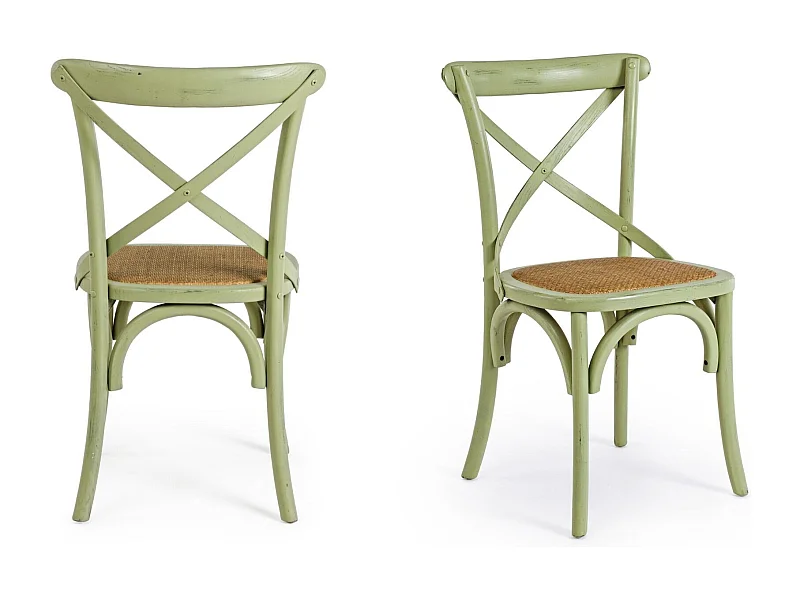 Chaises bistrot en rotin (lot de 2) - ESTAMINET
