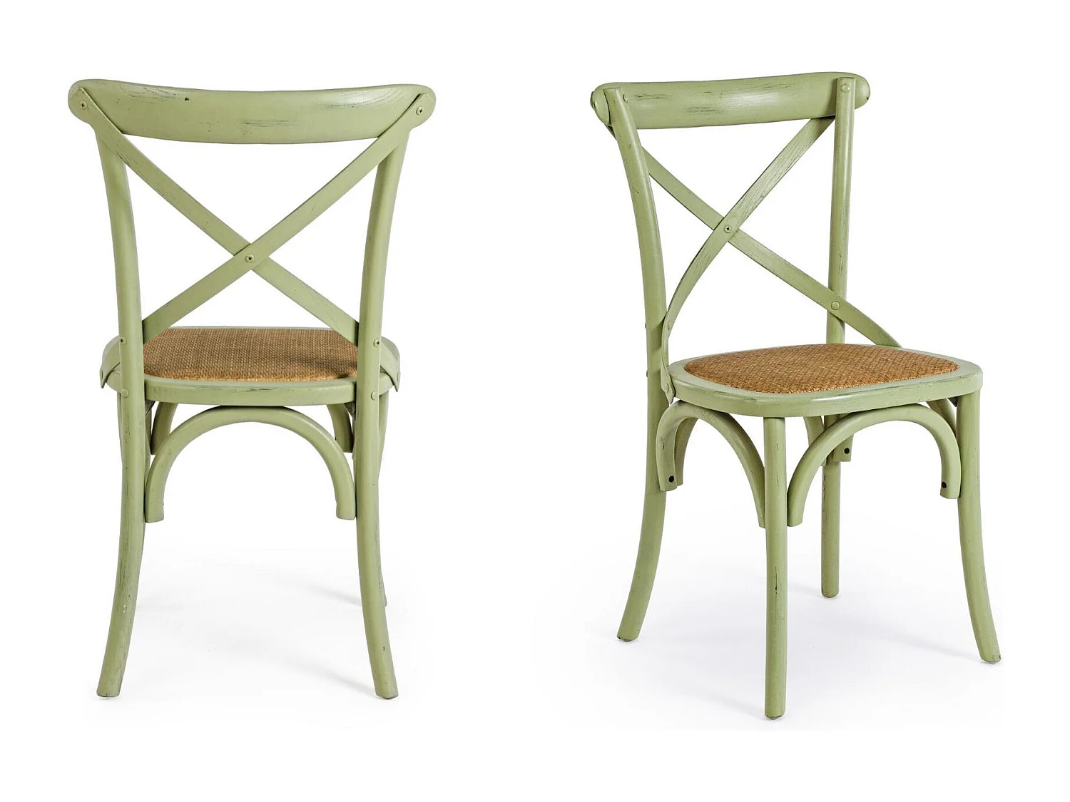 Chaises bistrot en rotin (lot de 2) - ESTAMINET