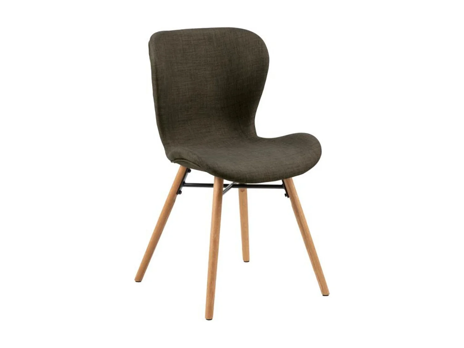 Chaises tissu et bois chêne (lot de 2) - MATILDA