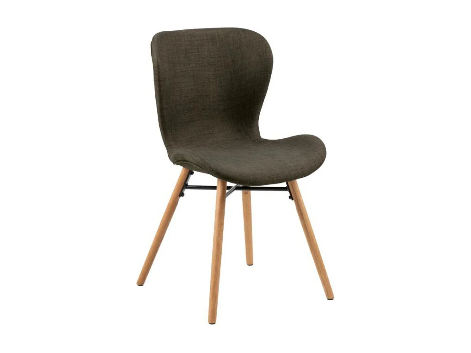 Chaises tissu et bois chêne (lot de 2) - MATILDA