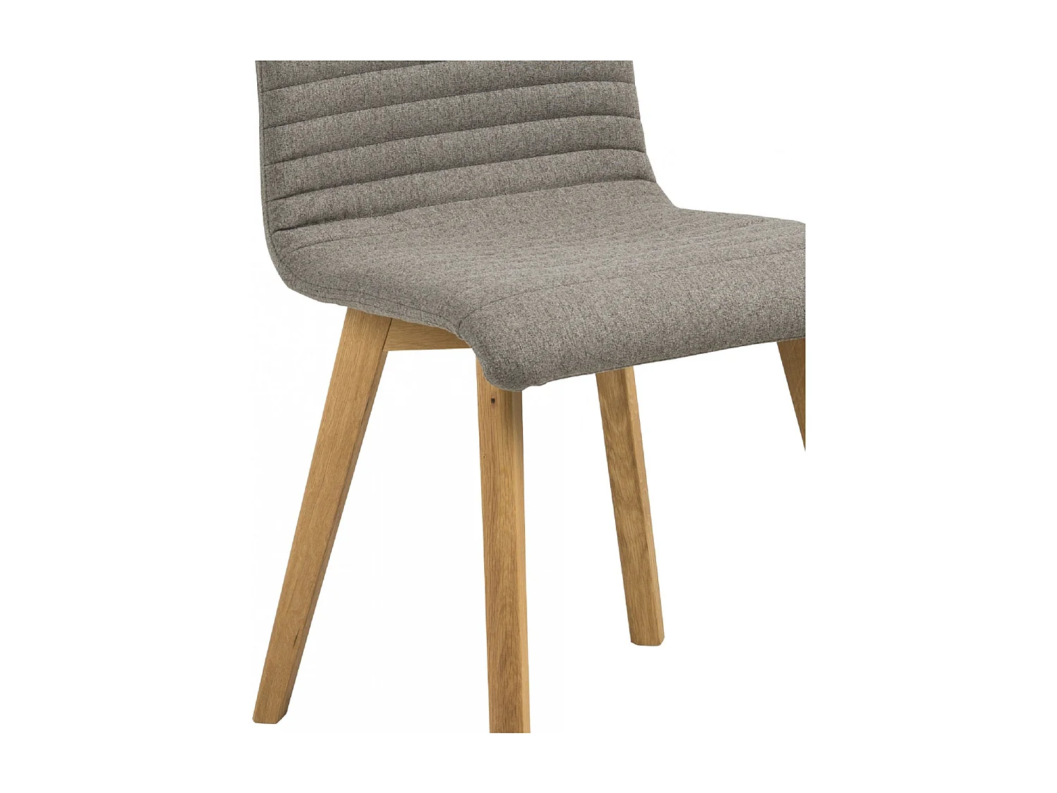 Chaises tissu et bois chêne (lot de 2) - ROSA