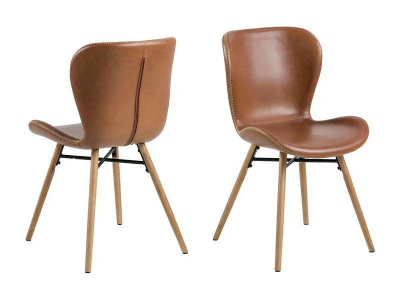 Chaises simili et bois (lot de 2) - MATILDA