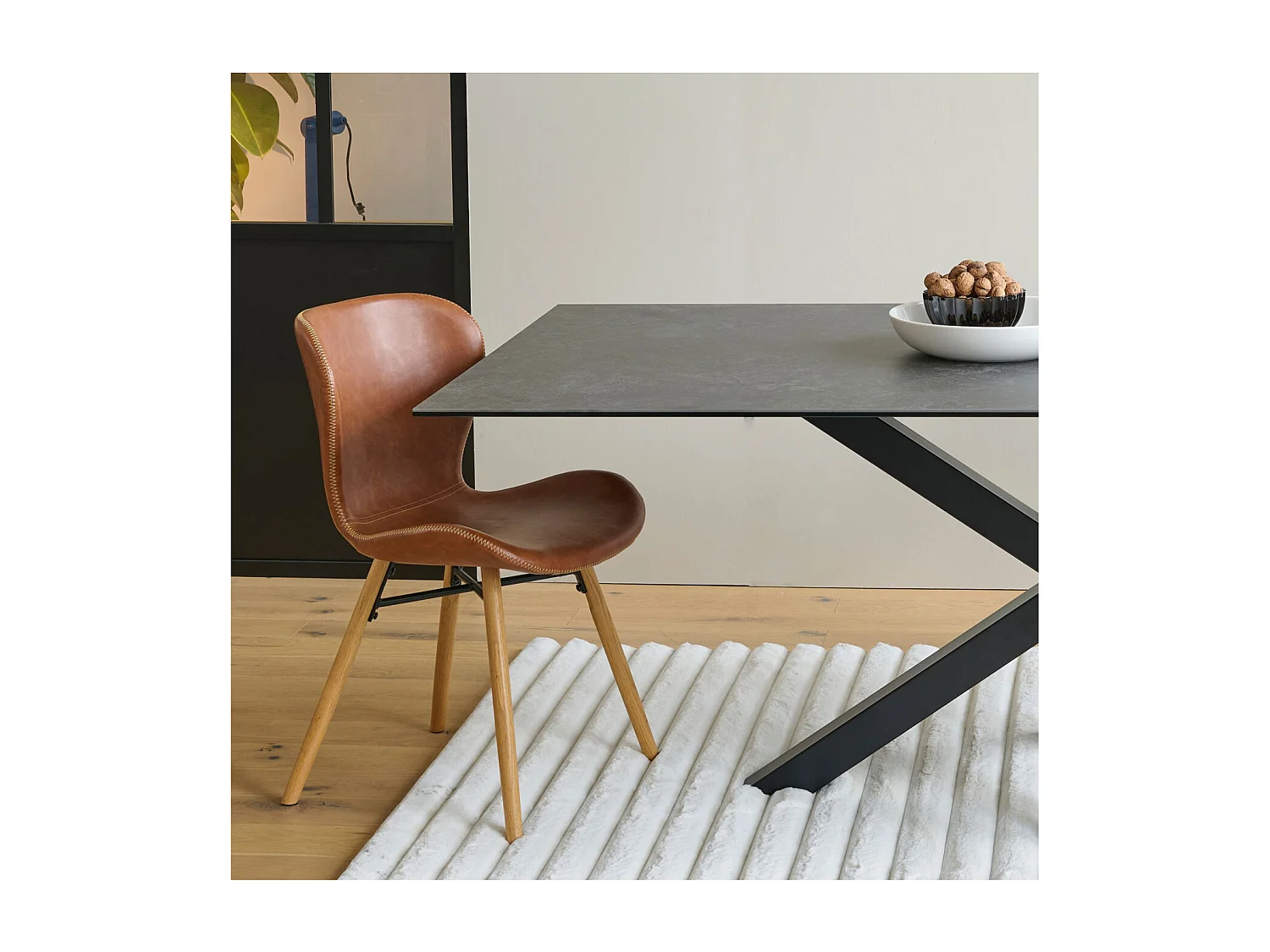 Chaises simili et bois (lot de 2) - MATILDA