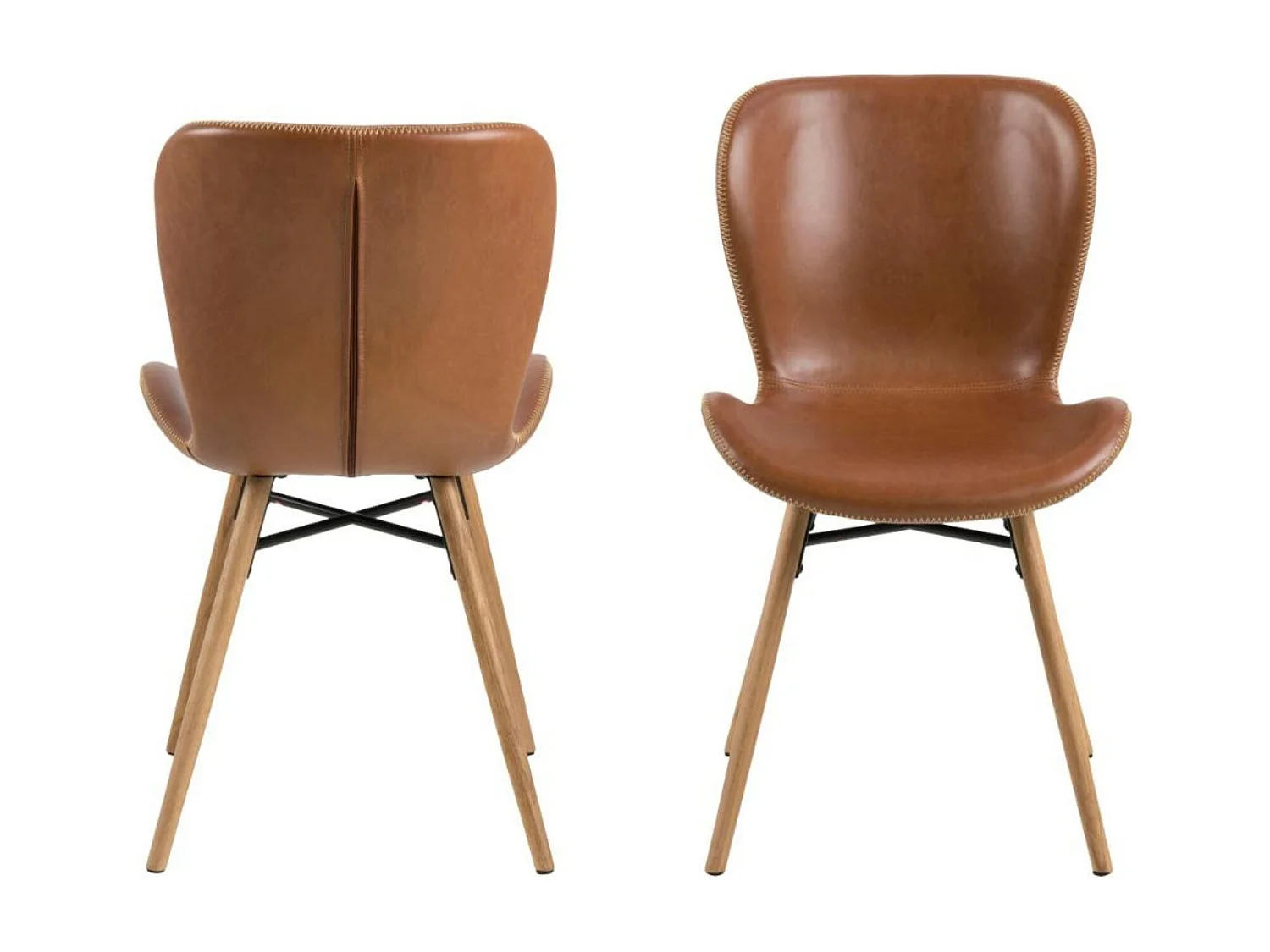 Chaises simili et bois (lot de 2) - MATILDA