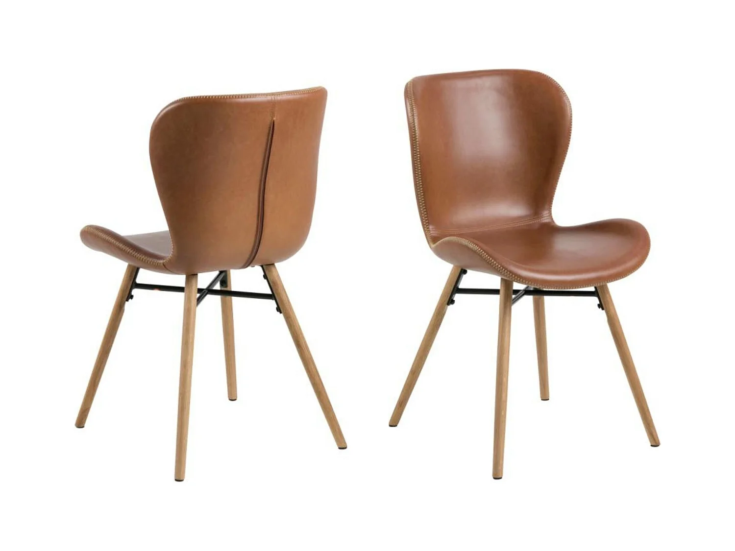 Chaises simili et bois (lot de 2) - MATILDA