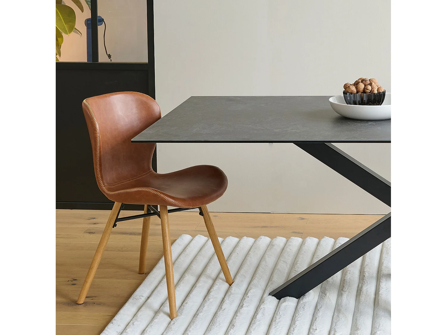 Chaises simili et bois (lot de 2) - MATILDA