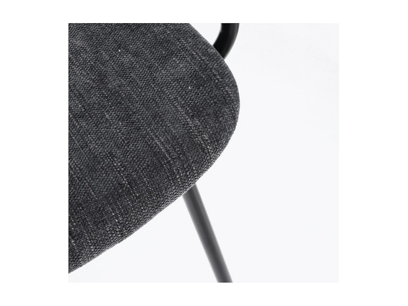 Lot de 2 chaises avec accoudoirs Serona - Élégance et confort au style rétro-Couleur Gris foncé/Gris foncé