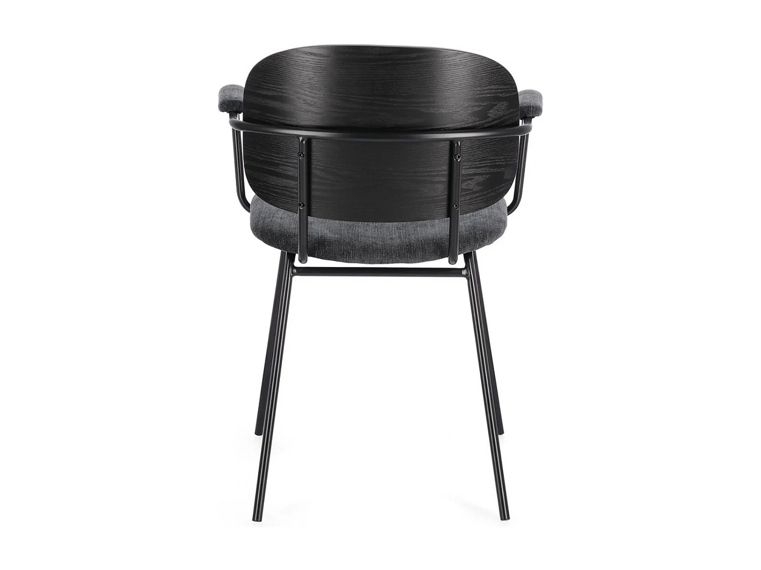 Lot de 2 chaises avec accoudoirs Serona - Élégance et confort au style rétro-Couleur Gris foncé/Gris foncé