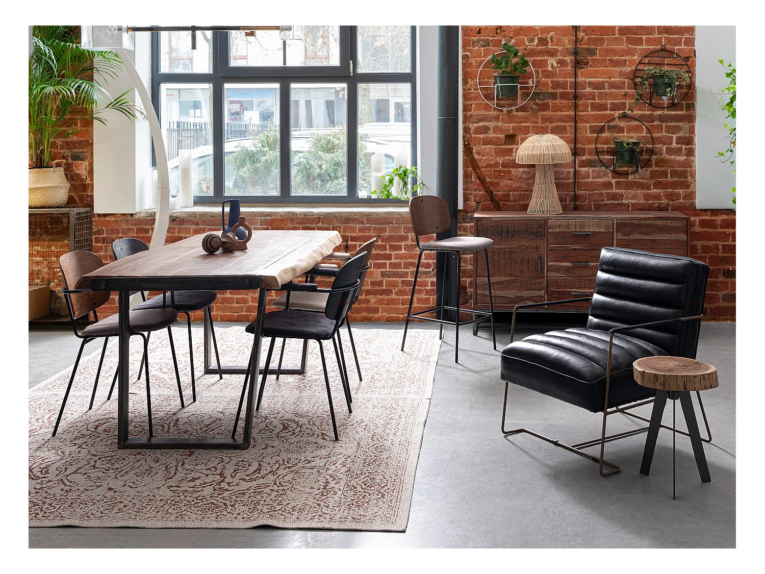 Conjunto de 2 sillas con reposabrazos Serona - Elegancia y confort en estilo retro-Color Gris oscuro/Gris oscuro