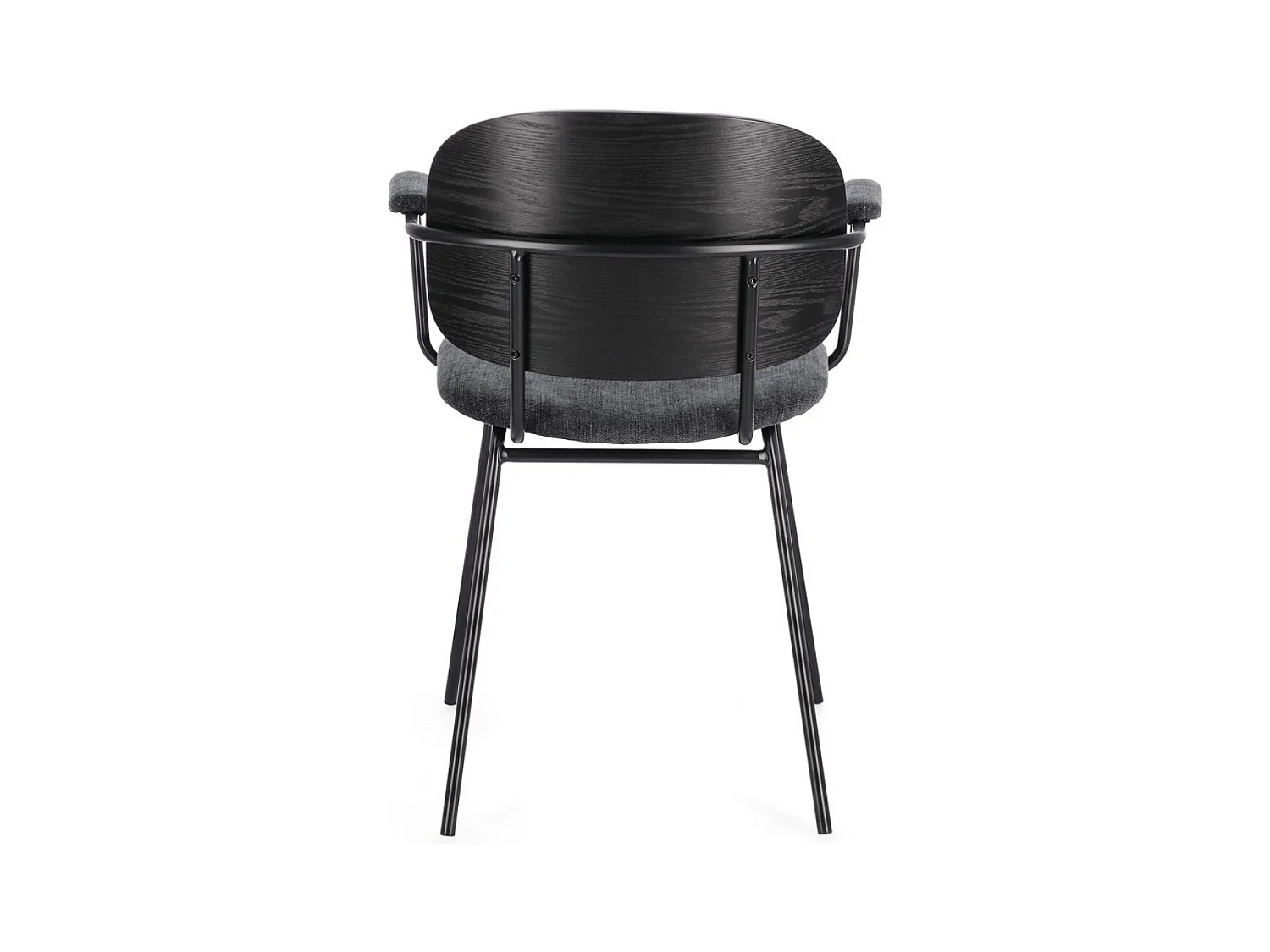 Conjunto de 2 sillas con reposabrazos Serona - Elegancia y confort en estilo retro-Color Gris oscuro/Gris oscuro