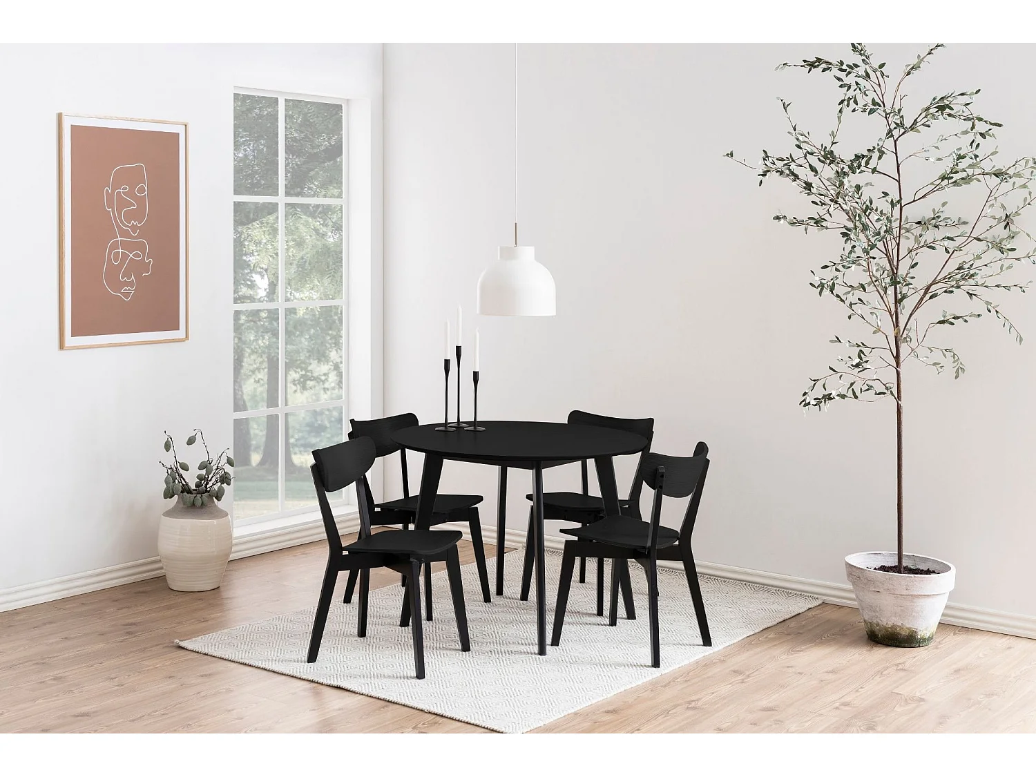 Chaise scandinave en bois (lot de 2) - LETA