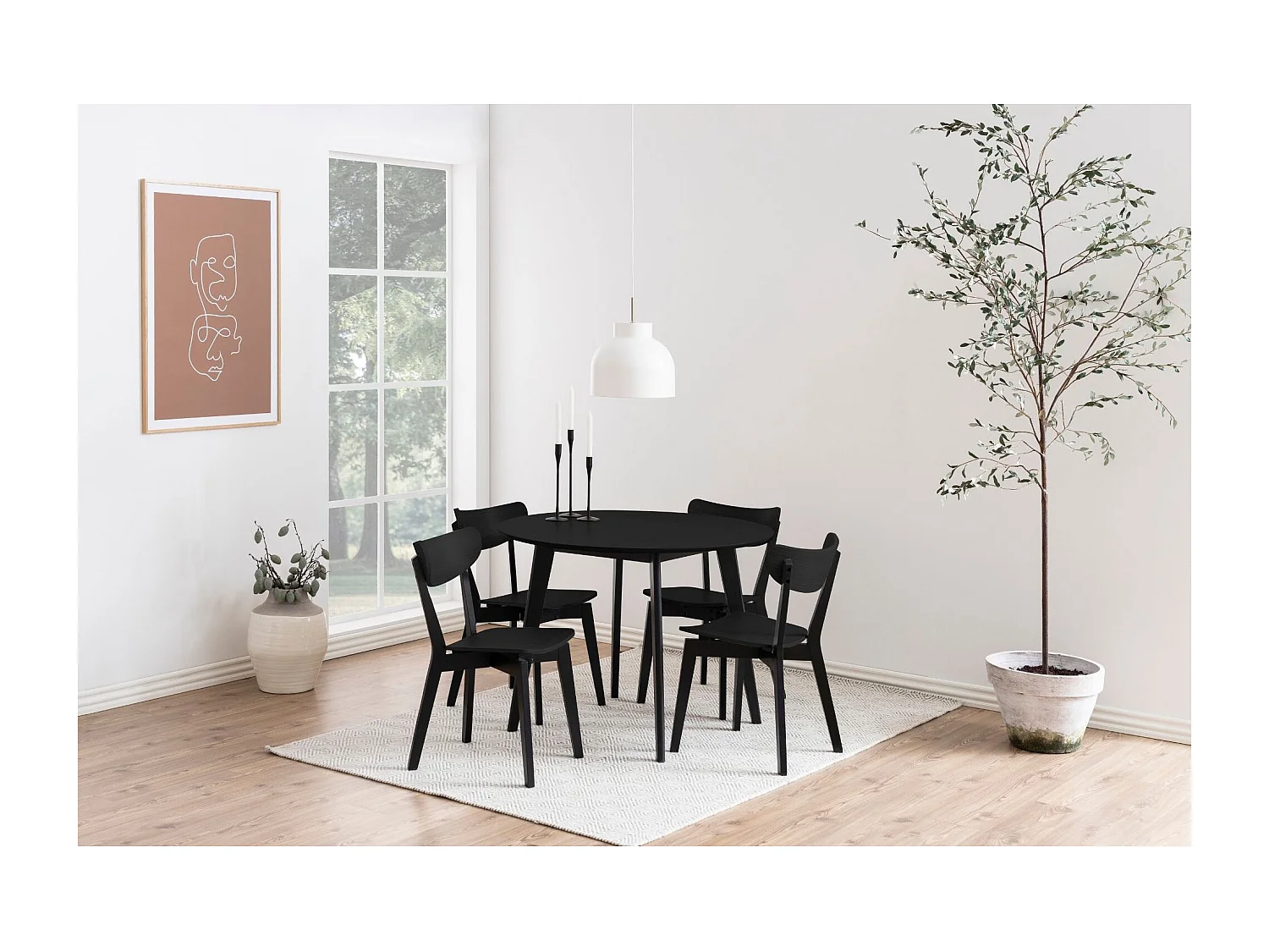 Chaise scandinave en bois (lot de 2) - LETA