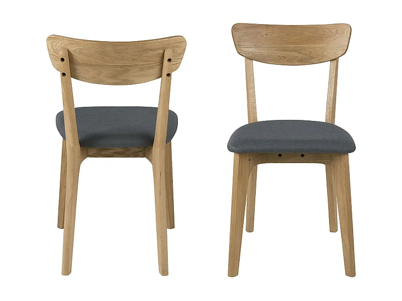 Chaises moderne en bois et tissus (lot de 2) - PAIXA