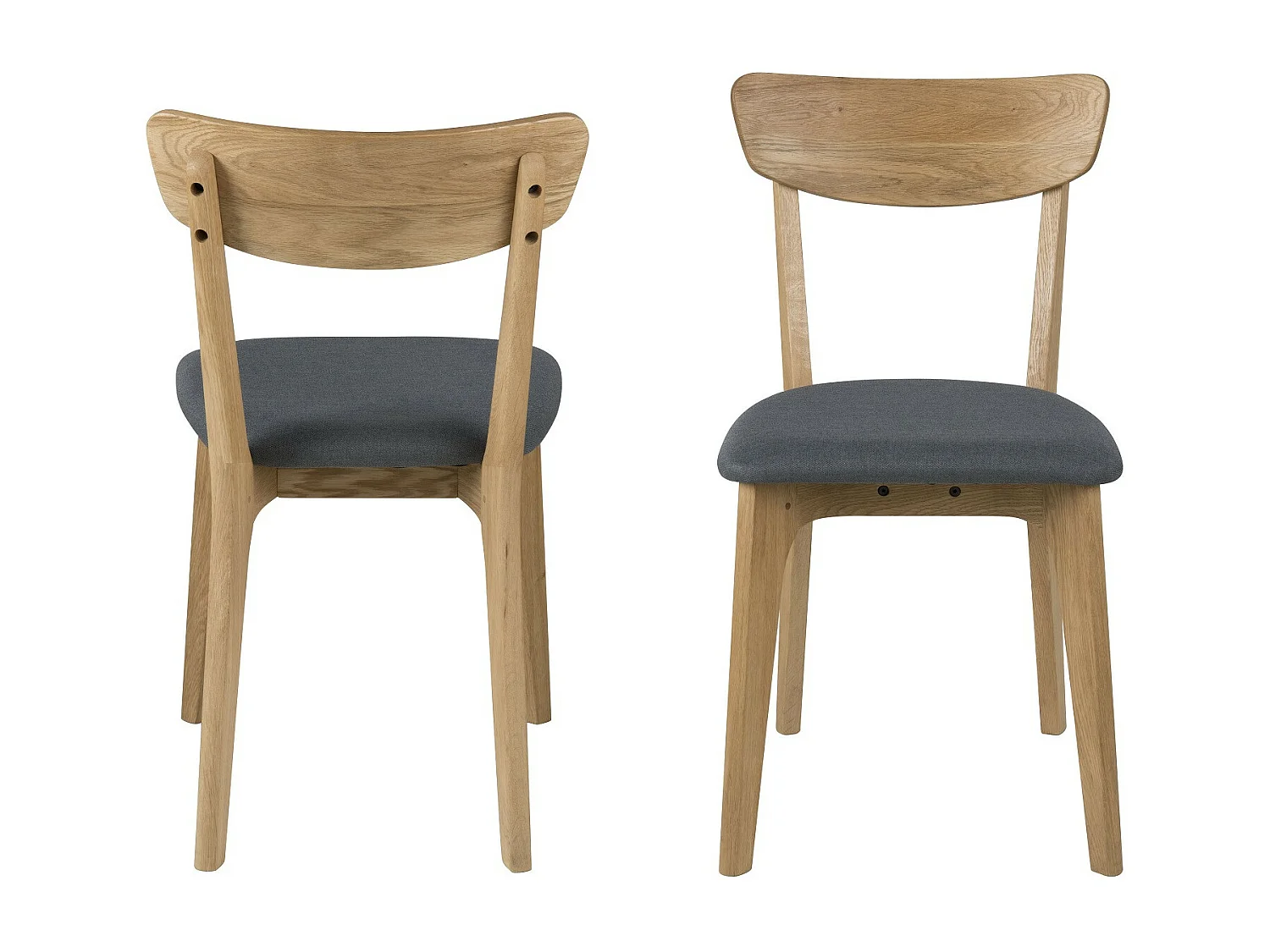 Chaises moderne en bois et tissus (lot de 2) - PAIXA