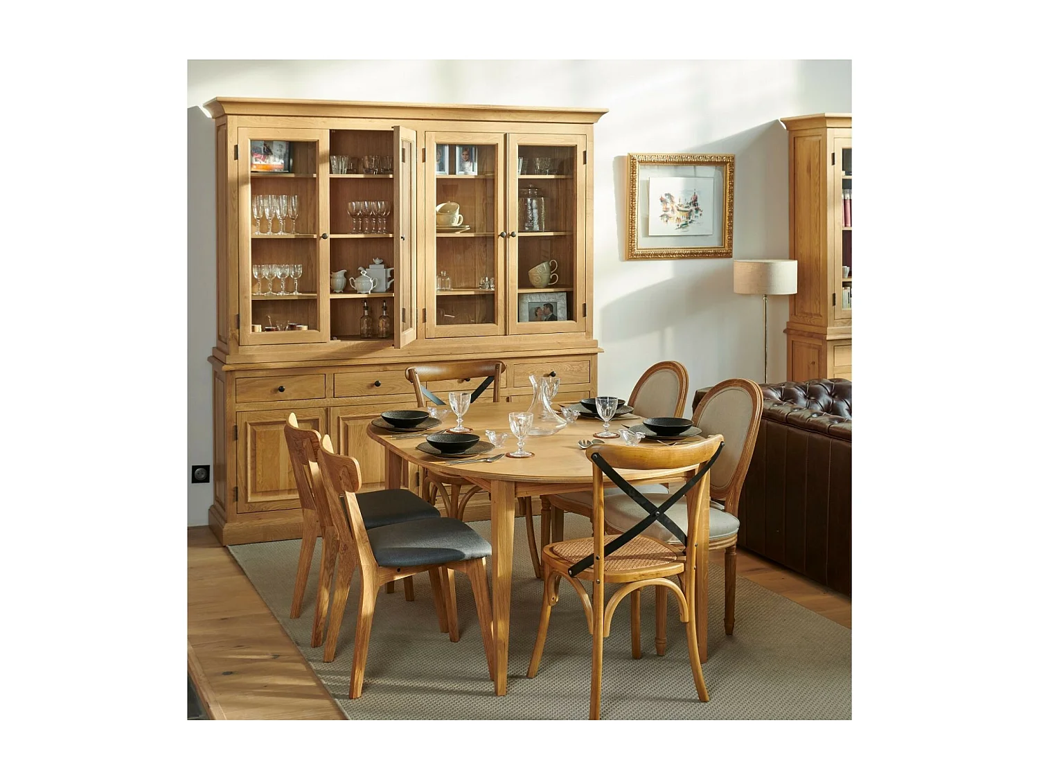 Chaises moderne en bois et tissus (lot de 2) - PAIXA