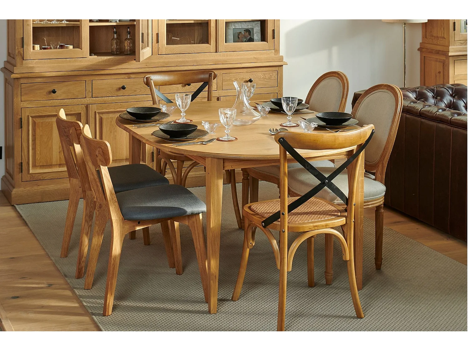 Chaises moderne en bois et tissus (lot de 2) - PAIXA