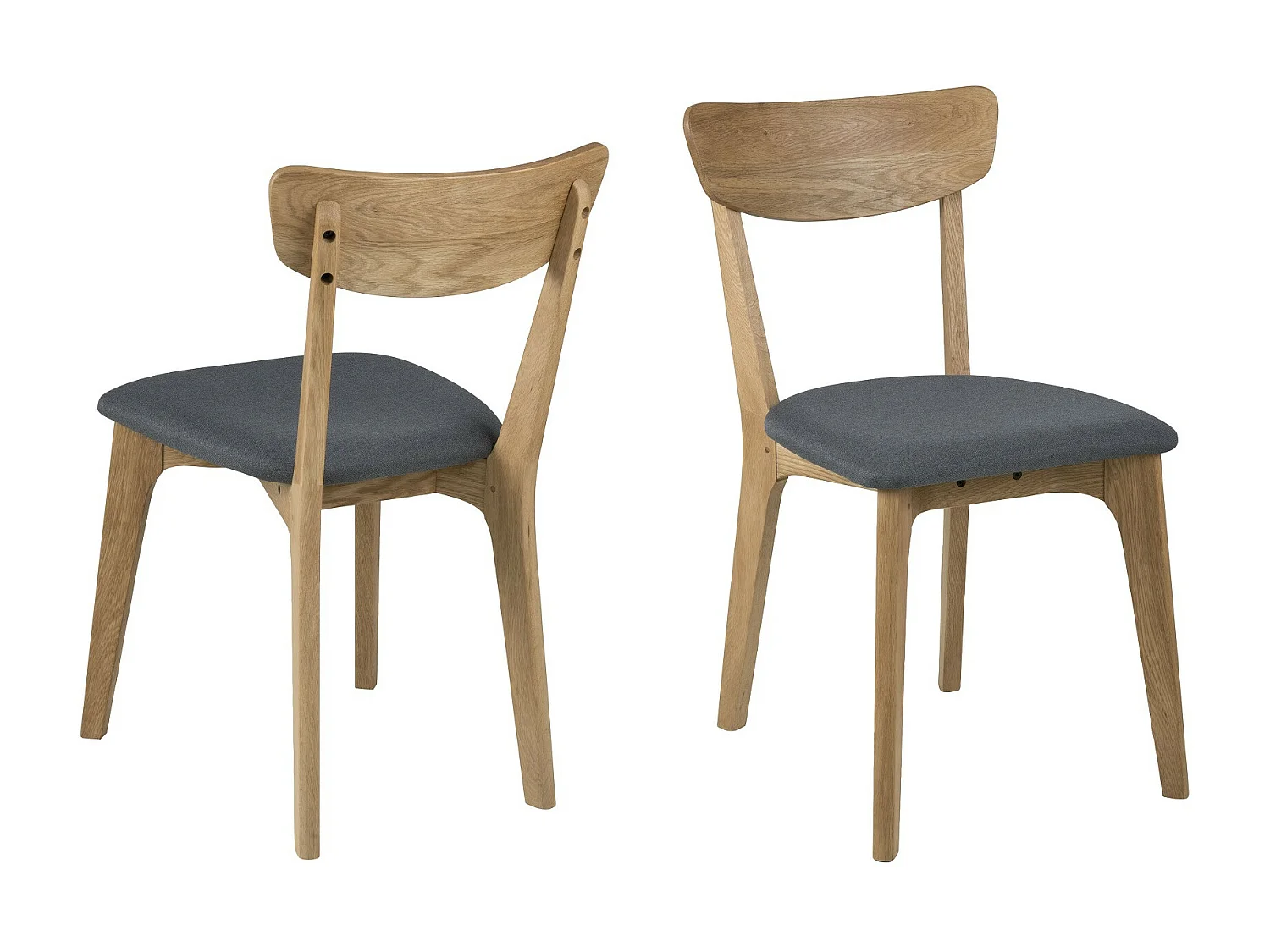 Chaises moderne en bois et tissus (lot de 2) - PAIXA