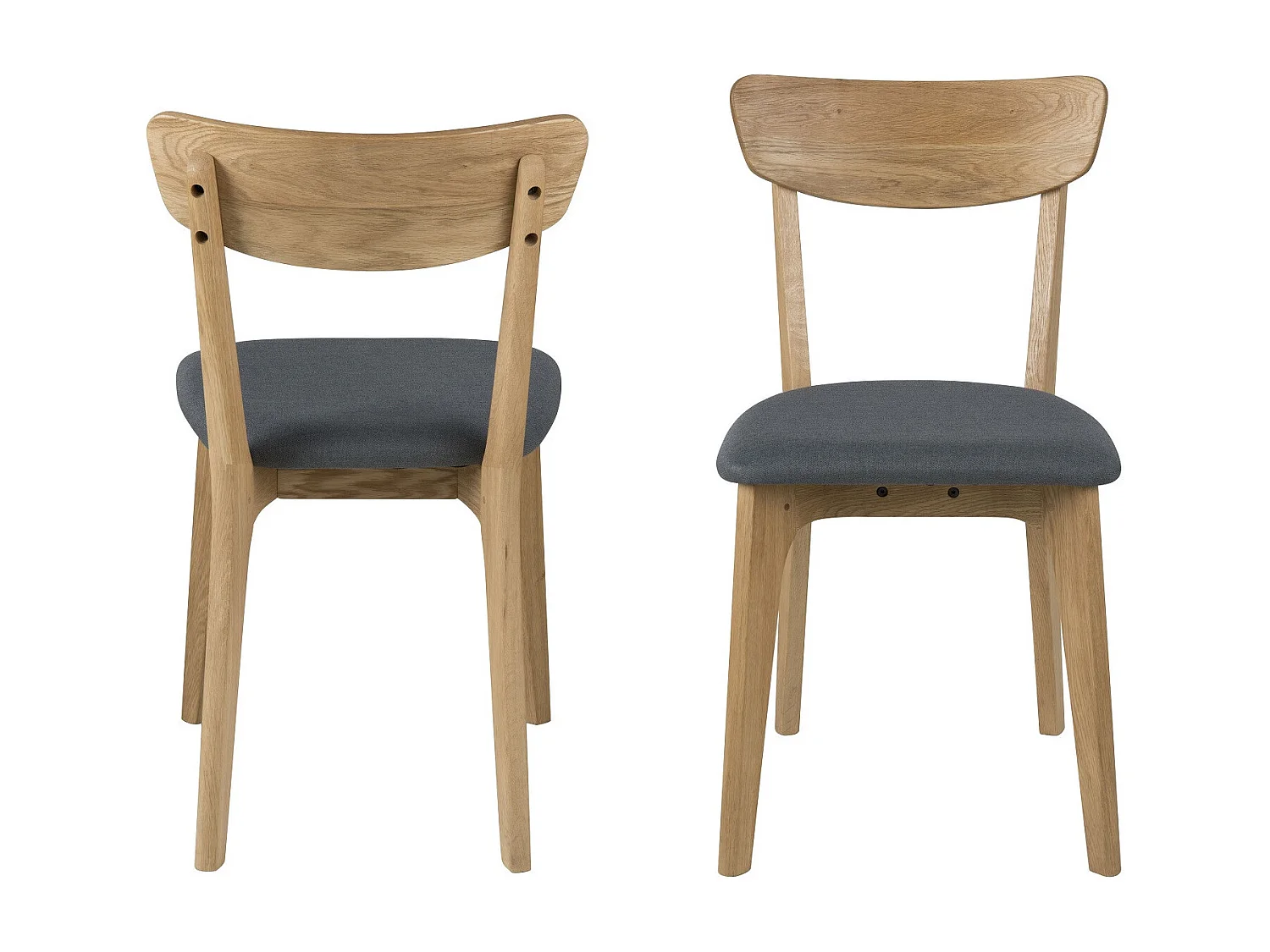 Chaises moderne en bois et tissus (lot de 2) - PAIXA