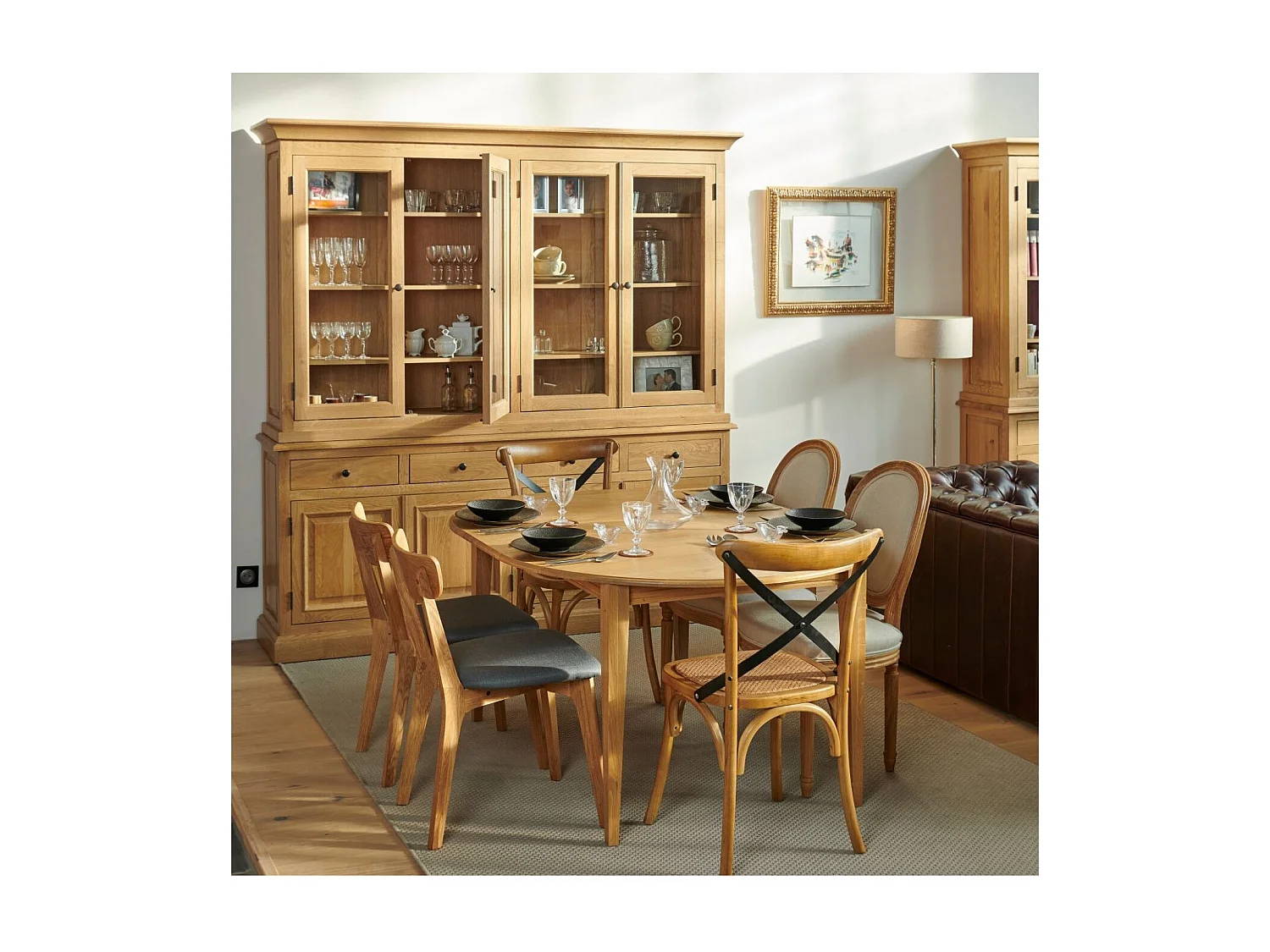 Chaises moderne en bois et tissus (lot de 2) - PAIXA