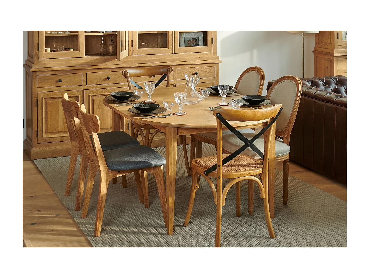 Chaises moderne en bois et tissus (lot de 2) - PAIXA