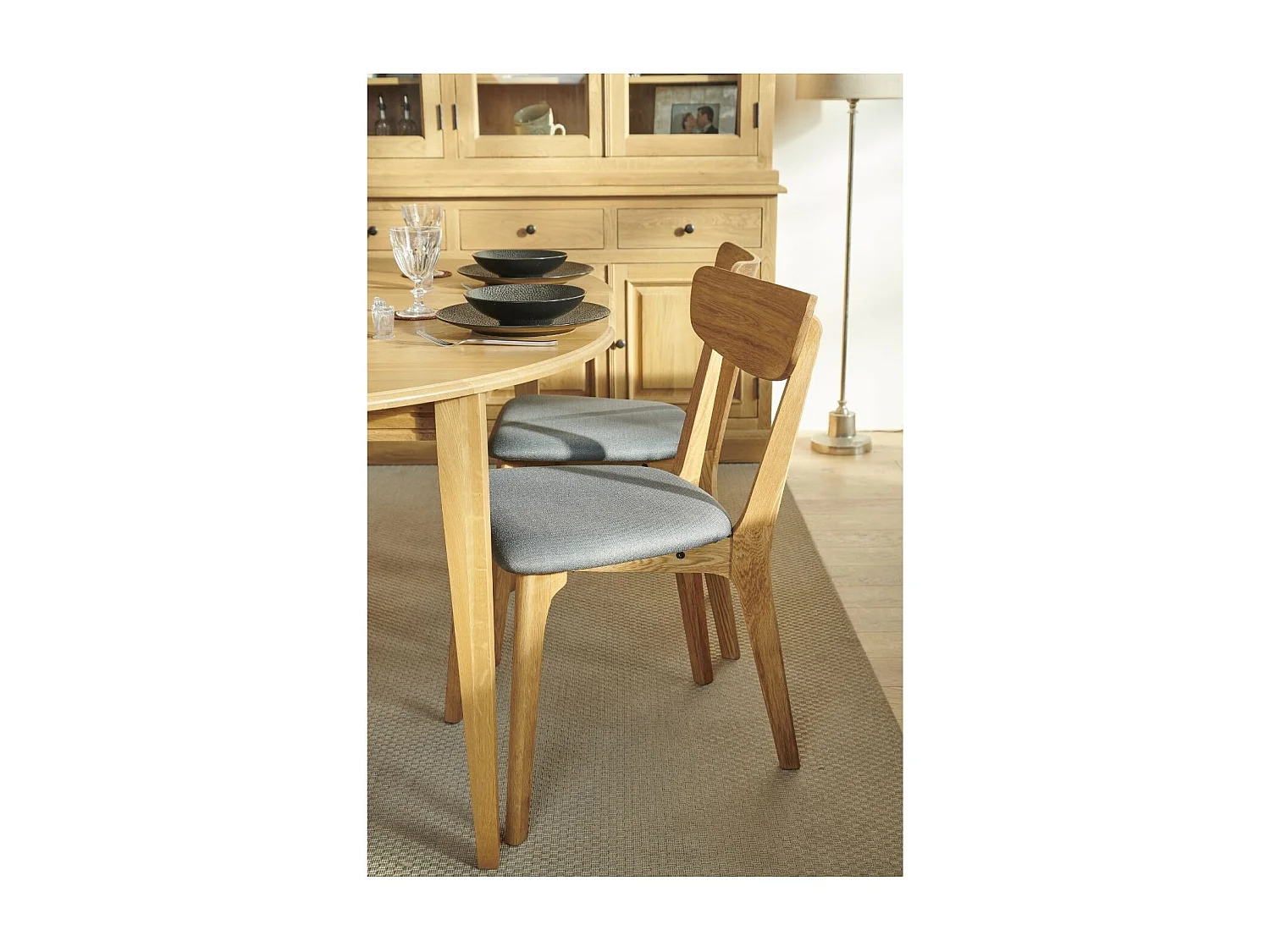 Chaises moderne en bois et tissus (lot de 2) - PAIXA