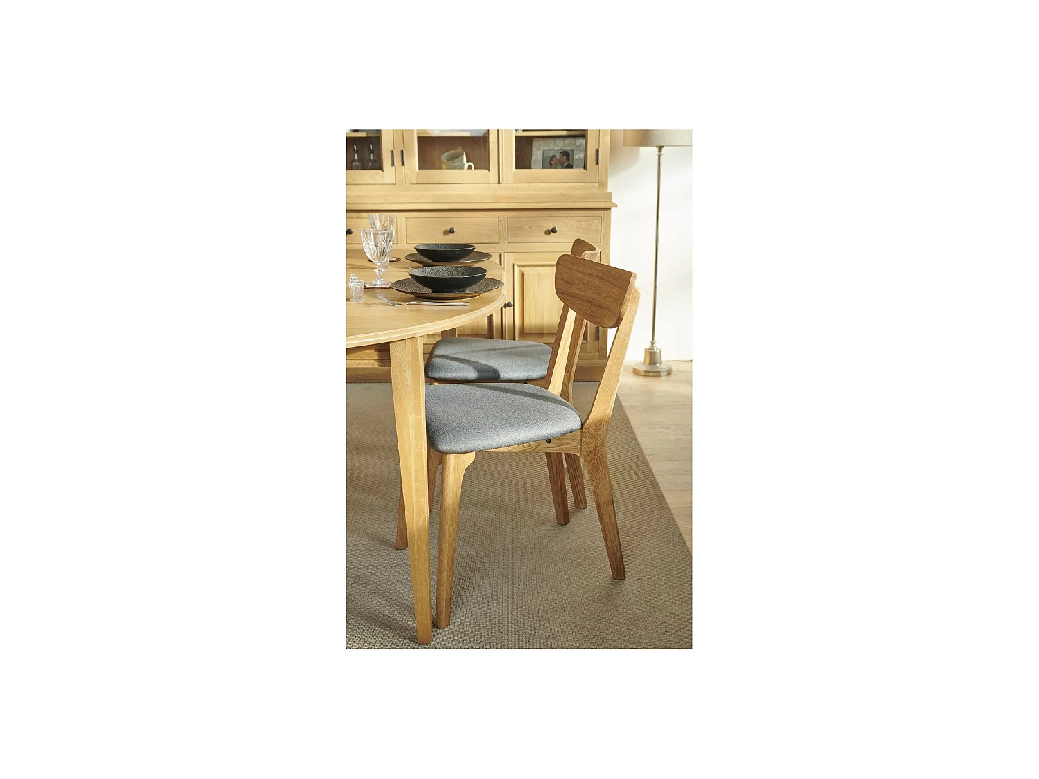 Chaises moderne en bois et tissus (lot de 2) - PAIXA