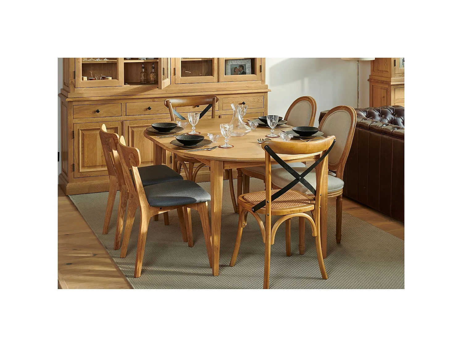 Chaises moderne en bois et tissus (lot de 2) - PAIXA