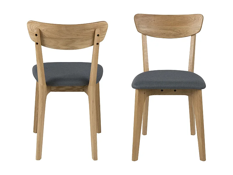 Chaises moderne en bois et tissus (lot de 2) - PAIXA