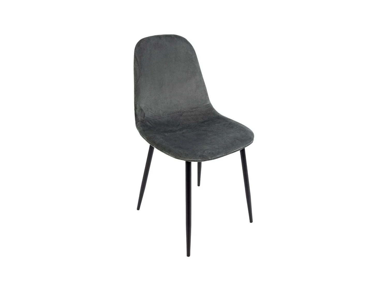 Chaise de salle à manger en velours et métal noir (lot de 4) - AURELIA