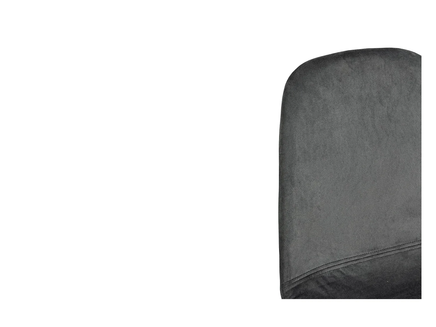 Chaise de salle à manger en velours et métal noir (lot de 4) - AURELIA